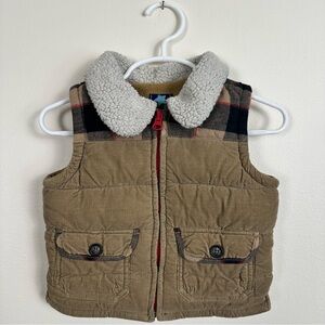 SOLD - Old Navy Sherpa-Lined Corduroy Vest 12-18M